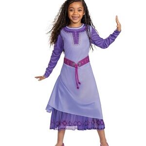 NWT Asha Halloween Costume, Official Disney Wish with Attached Belt 3-6 years